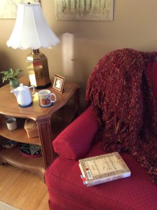 Cozy up with a cup of tea and a good book.